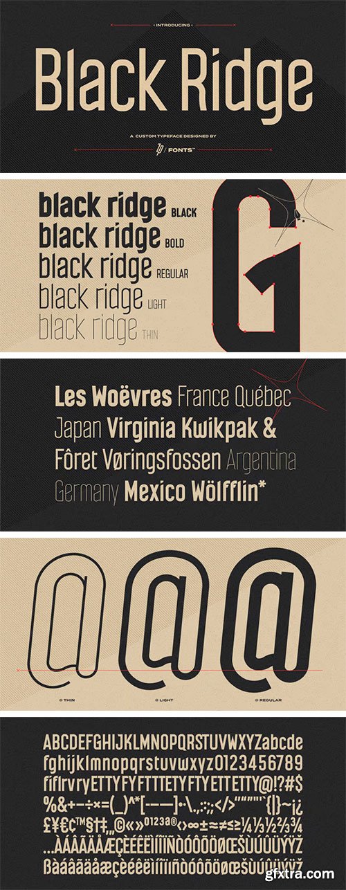 Black Ridge Font Family