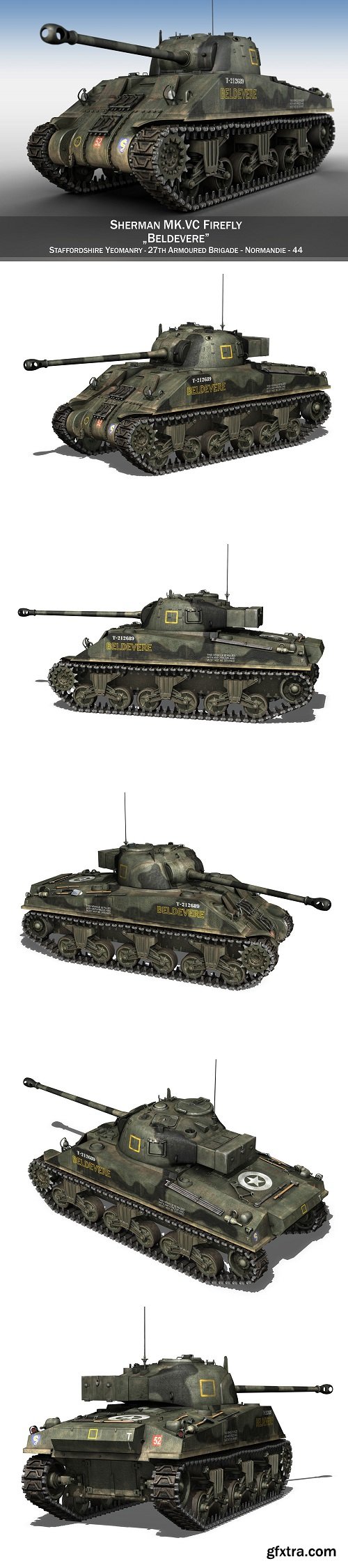 M4 Sherman MK VC Firefly - Beldevere 3D model