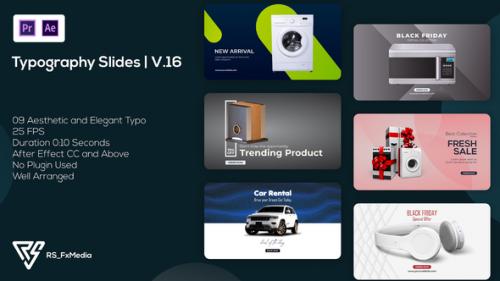 Videohive - Typography | Product Promo Slides V.16 | MOGRT - 40175584