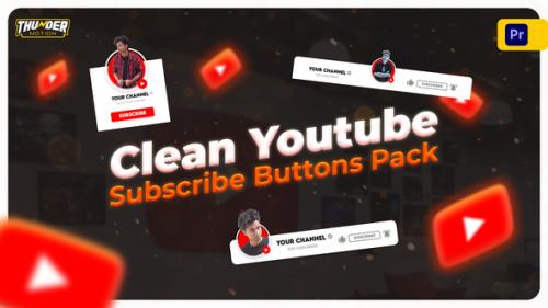 Videohive - Clean YouTube Subscribe Buttons Pack - 40189611