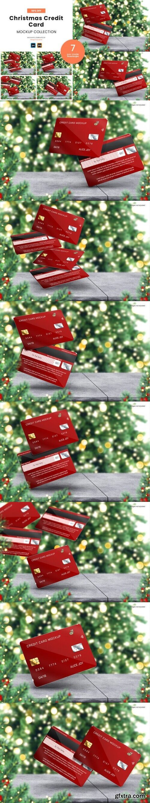 Christmas Credit Card Mockup Bundle