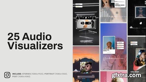 Videohive Instagram Audio Visualizers Stories and Posts 40304498