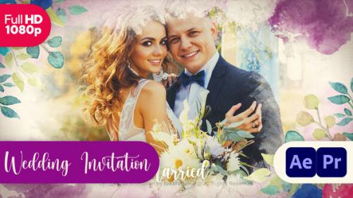 Videohive - Watercolor Wedding Invitation || Wedding Slideshow || MOGRT - 40270787
