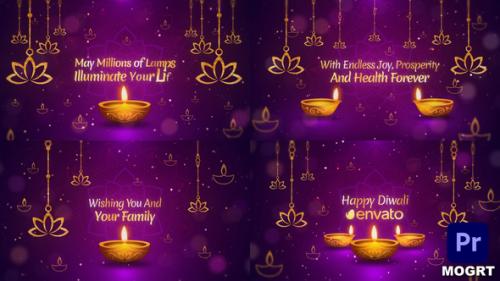 Videohive - Diwali Greetings Titles MOGRT - 40286275