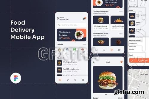 Food Delivery Mobile App UI Kit 9J4C55V