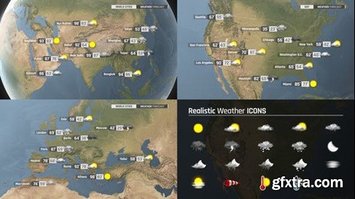 Videohive World Weather Forecast - Globe ToolKit 40349007
