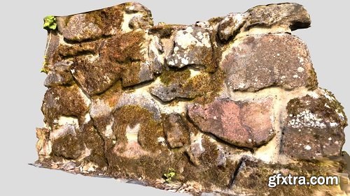 Mossy Stone Wall 04 Kokapu Hungary PBR