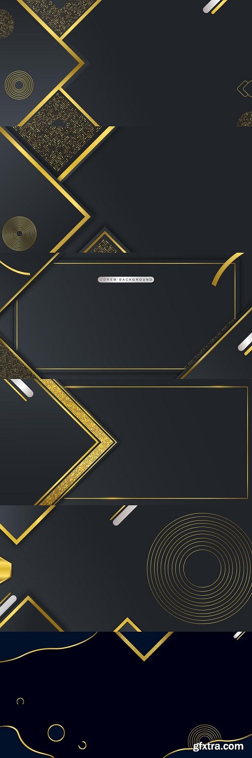 Luxury black and gold abstract background, black and gold luxury abstract background, vector