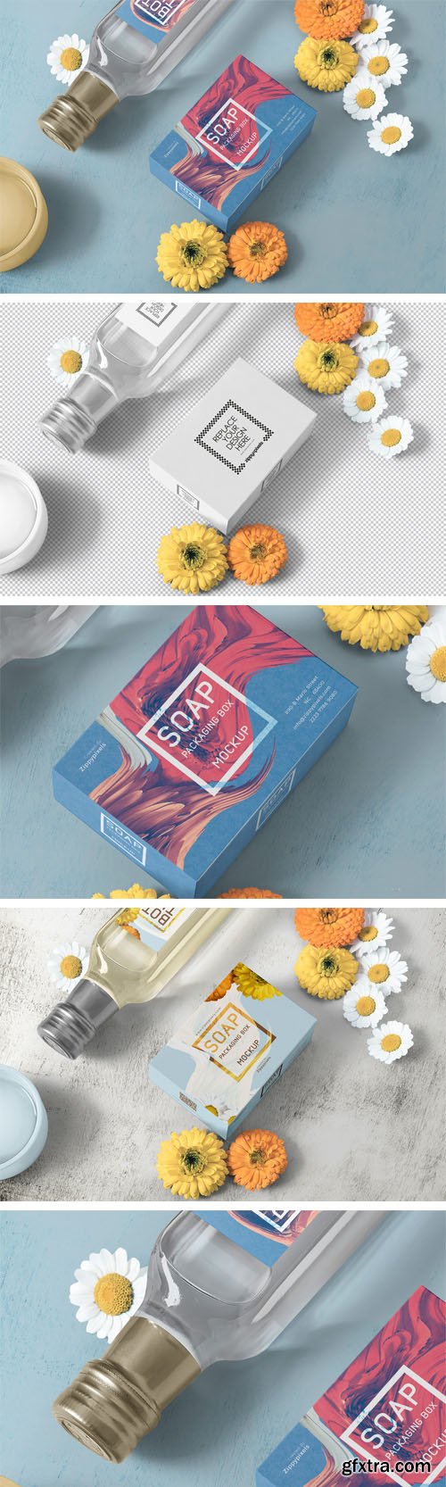 Soap Packaging Box PSD Mockup Template