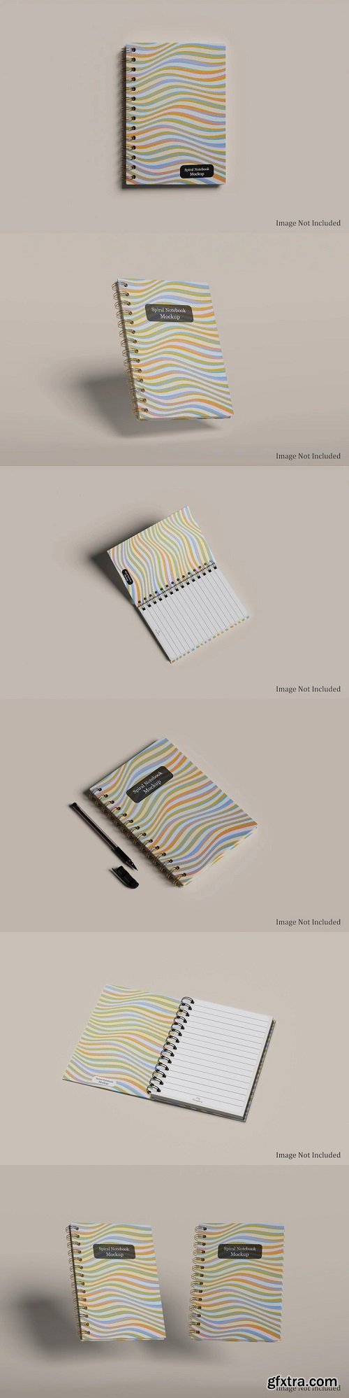 Spiral notebook mockup