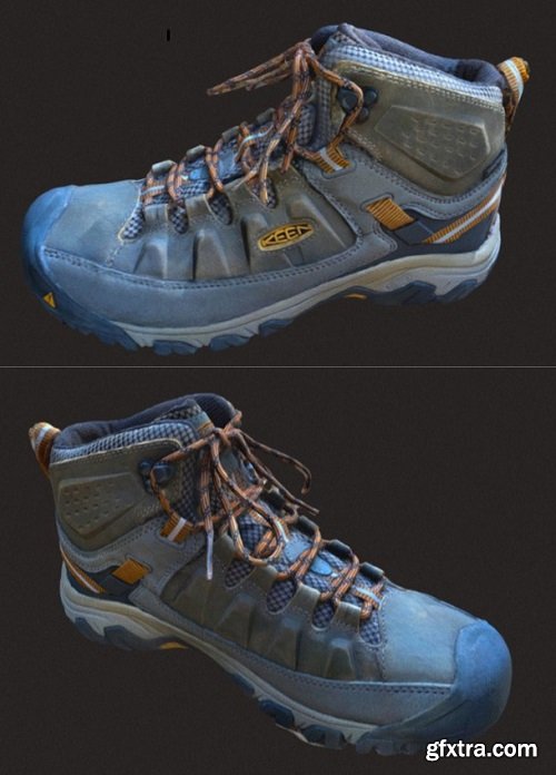 Keens Hiking Boots 3D Model