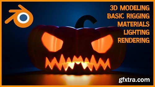 Blender 3D: Create a Jack-o\'-lantern Scene
