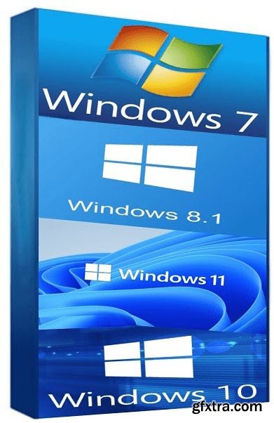 Windows All (7, 8.1, 10, 11) All Editions With Updates AIO 53in1