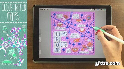 Illustrated Maps on Your iPad in Procreate + 18 FREE Stamps and Brushes