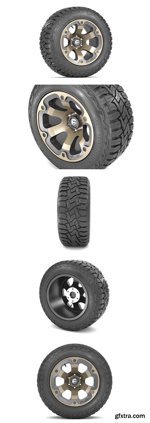 OFF ROAD WHEEL AND TIRE 2 3D model