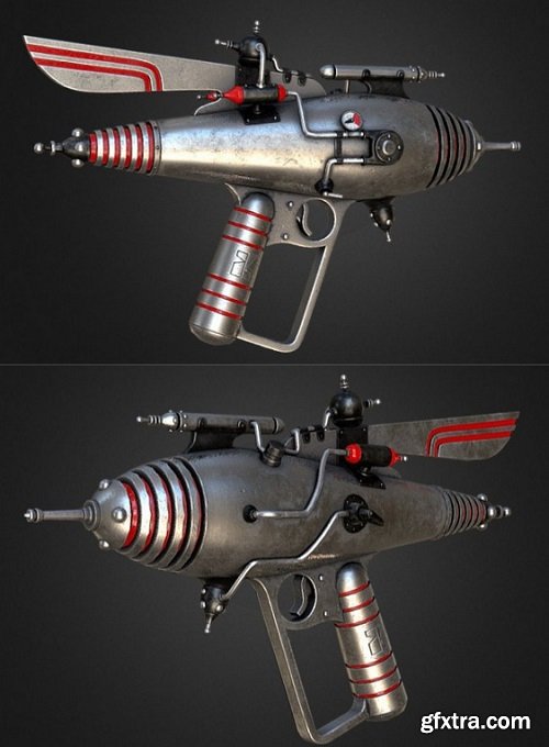 Pearce 75 atom ray gun 3D Model