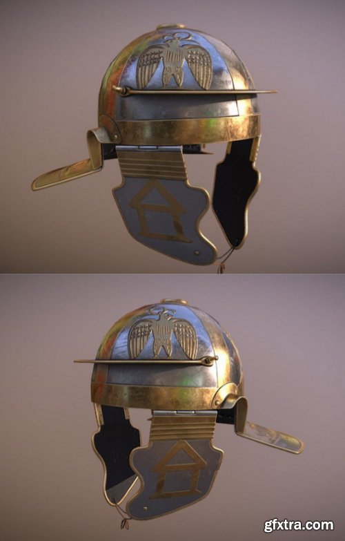 Roman Italic D Mainz Helmet 3D Model