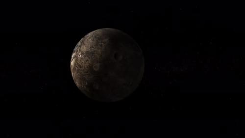 Videohive - Moving Zoom In Ceres Fictional 3d Realistic Rotated Planet - 40517354