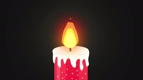 Videohive - Cartoon Candle 4K - 40520048