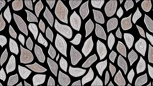 Videohive - All Over Motif Paisley Animation on Brown Background - 40520196