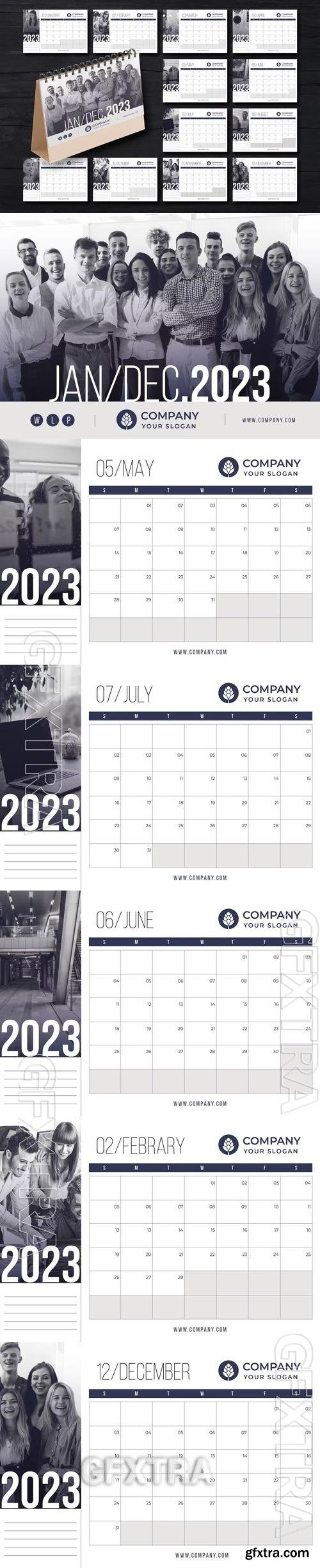 2023 Desk Calendar Layout J3HL62G
