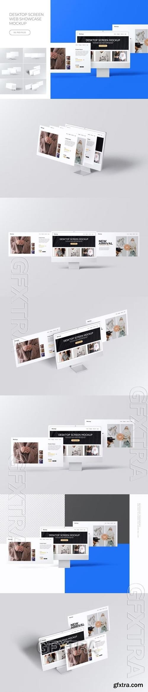 Desktop Screen & Web Showcase Mockup QFF35RP