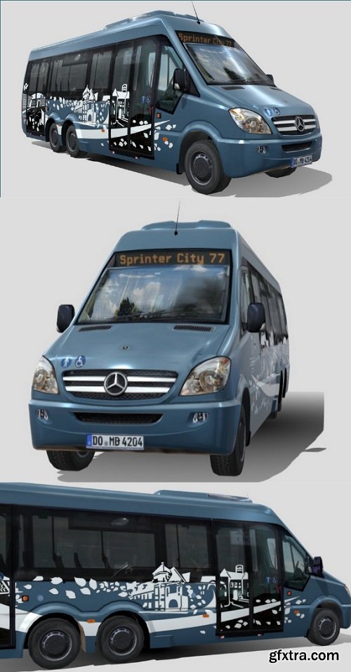 Mercedes City77 VGB Bus 3D Model