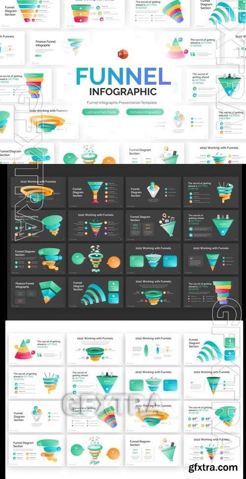Funnel Infographic PowerPoint Template 7NS8N86