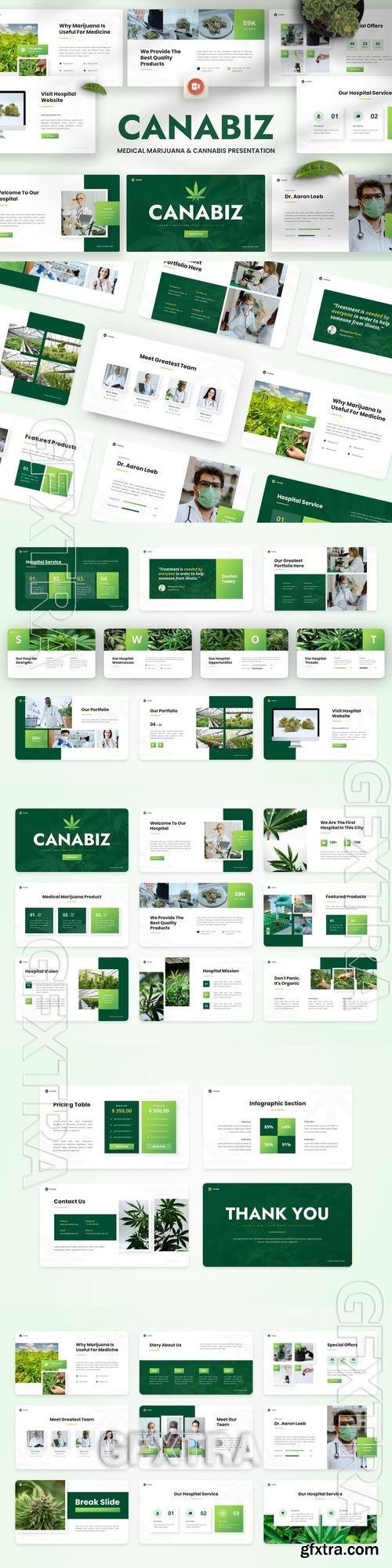 Canabiz - Medical Marijuana & Cannabis Powerpoint YDKQ2JU