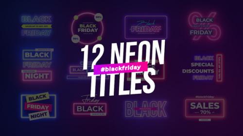 Videohive - Black Friday Neon Titles - Premiere Pro - 40539015