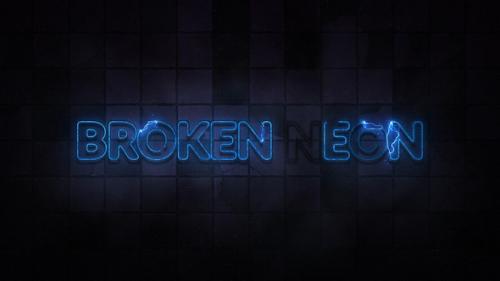 Videohive - Broken Neon Sign Titles - 26691898