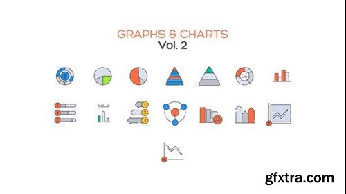 Videohive Graphs and Charts Line Icons Vol.2 40436446