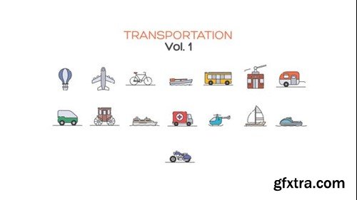Videohive Transportation Icons Vol.1 40638709
