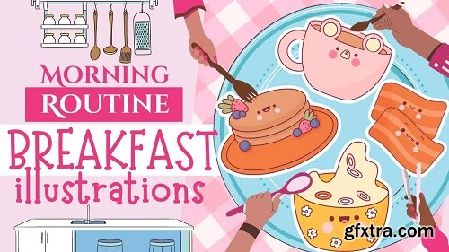 Cute & Simple Breakfast Characters | Procreate Drawing for Beginners