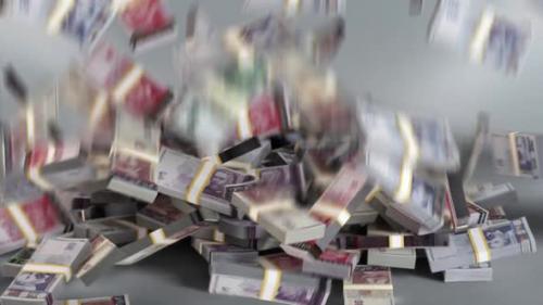 Videohive - Bulgaria Money - Lev Stacked Money Falling - Bulgarian Currency - 40578372