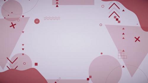 Videohive - Gaming Streaming Red Background With Geometric Shapes - 40682312