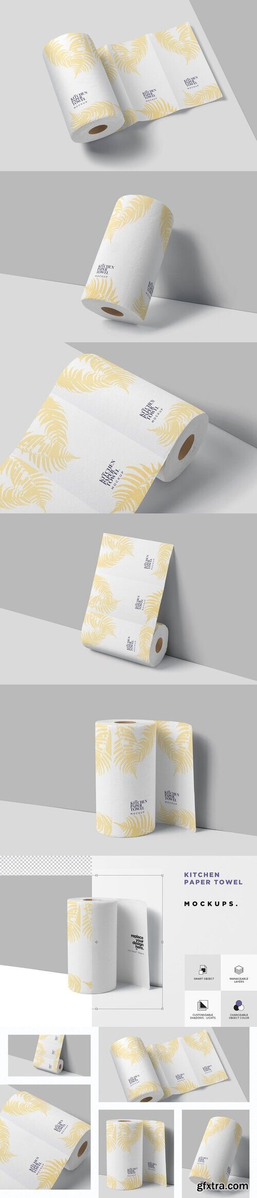 CreativeMarket - Kitchen Paper Towel Mockups 7540191