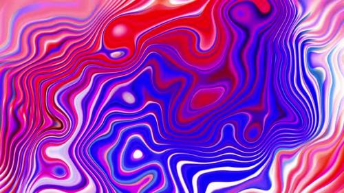 Videohive - Animated blue, red gradient wave seamless line liquid motion background - 40685908