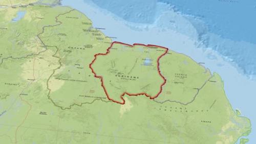 Videohive - Map Of Suriname With An Outline Country Border 2K - 40704912