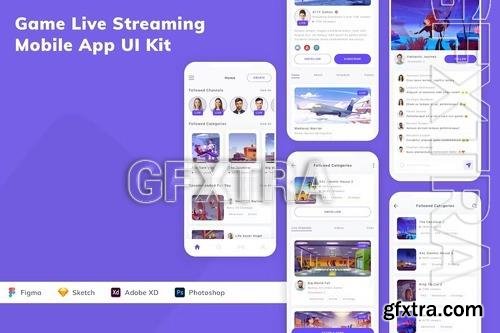 Game Live Streaming Mobile App UI Kit S937W5Y