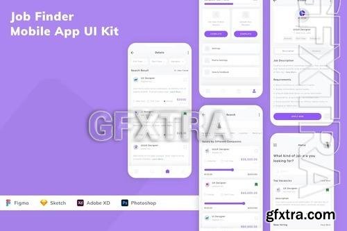 Job Finder Mobile App UI Kit 9LBC2W6
