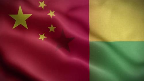 Videohive - China Guinea Bissau Flag Loop Background 4K - 40705579