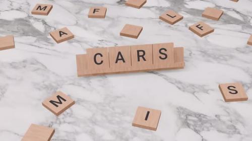Videohive - Cars word on scrabble - 40710106