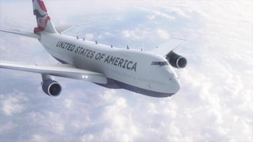 Videohive - Plane Flight Travel To United States Of America - 40791479