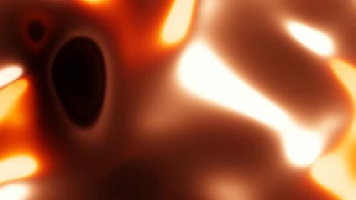 Videohive - abstract movement of a reflective metal or liquid from planes flowing in red and orange. 3d render - 40729042