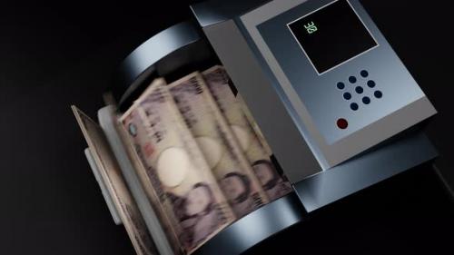 Videohive - 5000 Japanese yen in cash dispenser. Withdrawal of cash from an ATM. - 40754474