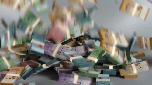 Videohive - Malaysia Money - Ringgit Stacked Money Falling - Malaysian Currency - 40619564