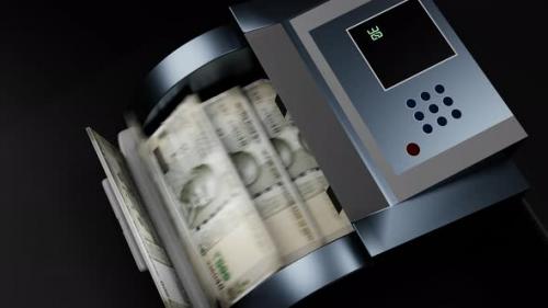 Videohive - 500 Indian rupees in cash dispenser. Withdrawal of cash from an ATM. - 40754467