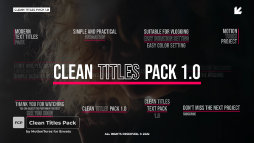 Videohive - Clean Text Titles \ FCPX - 40871422