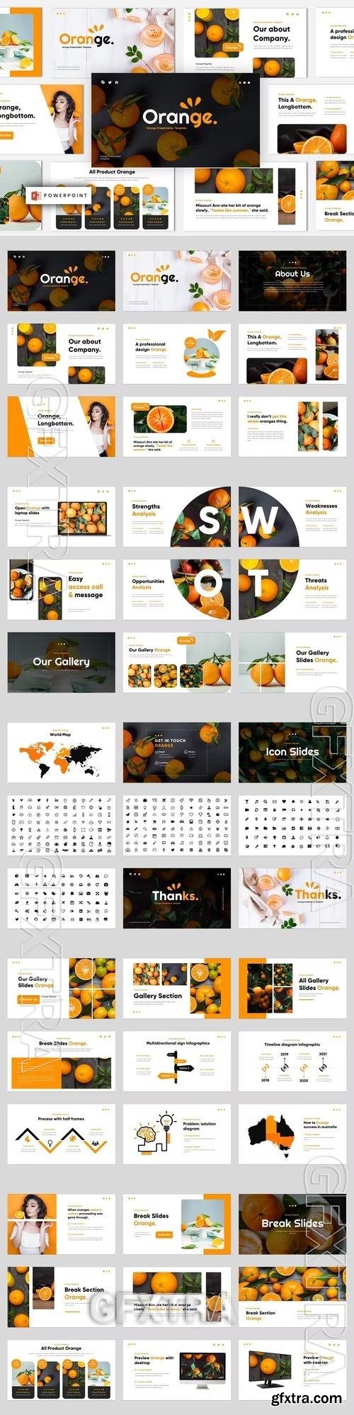Orange Fruit Powerpoint Template 3TZPY5R
